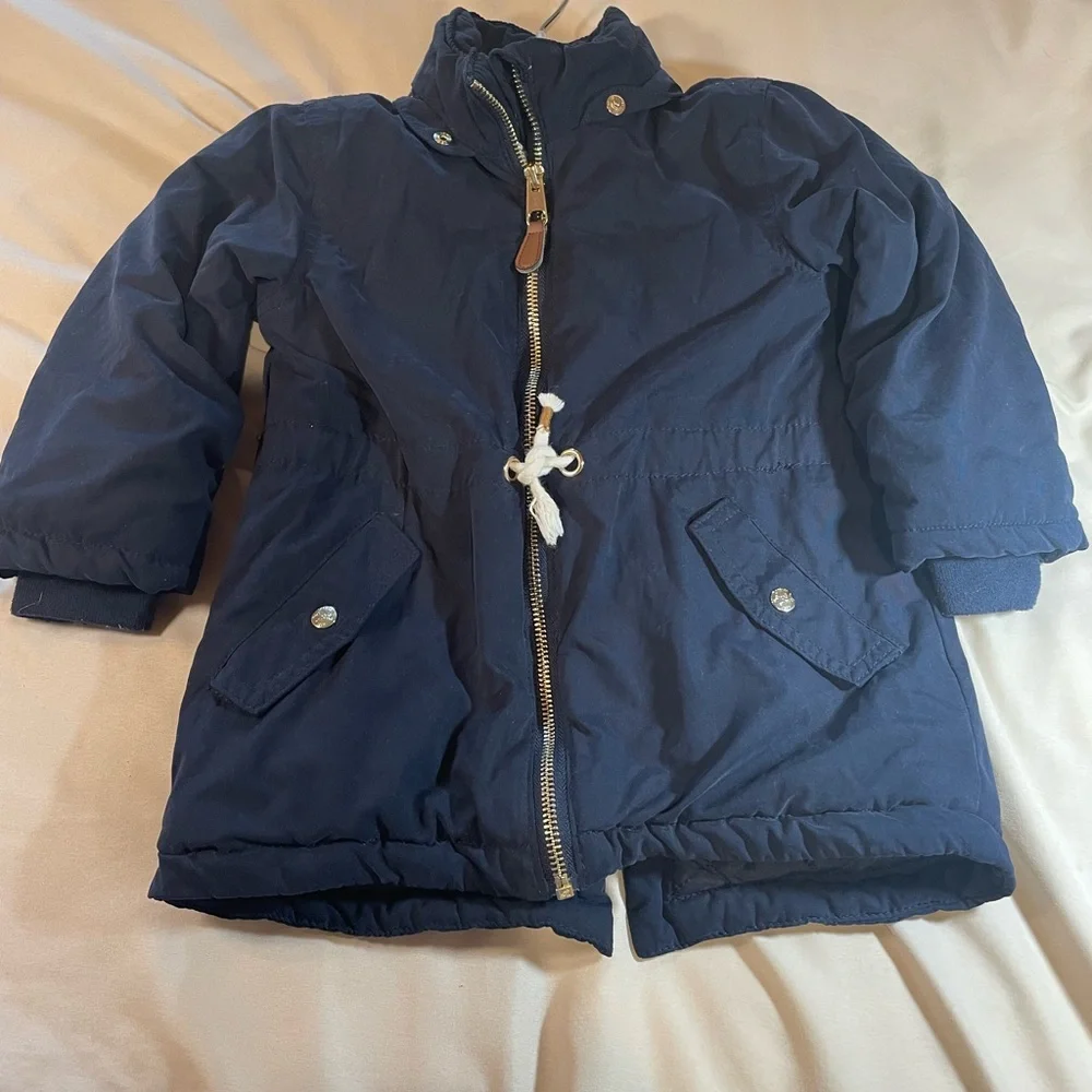 L.O.G.G. by H&M Navy Kids Fur-Lined Jacket, Size 2-3‎ Years